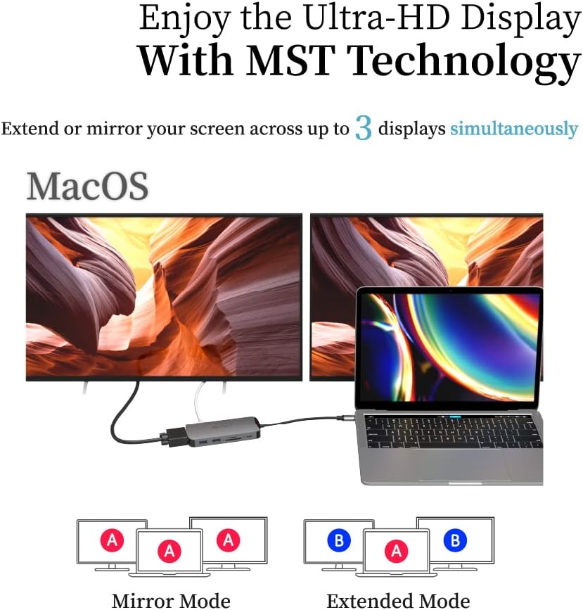 ADAM elements CASA Hub X VGA 10-in-1 | Apple MacBook & USB-C Notebooks | grau | AAPADHUBXGY