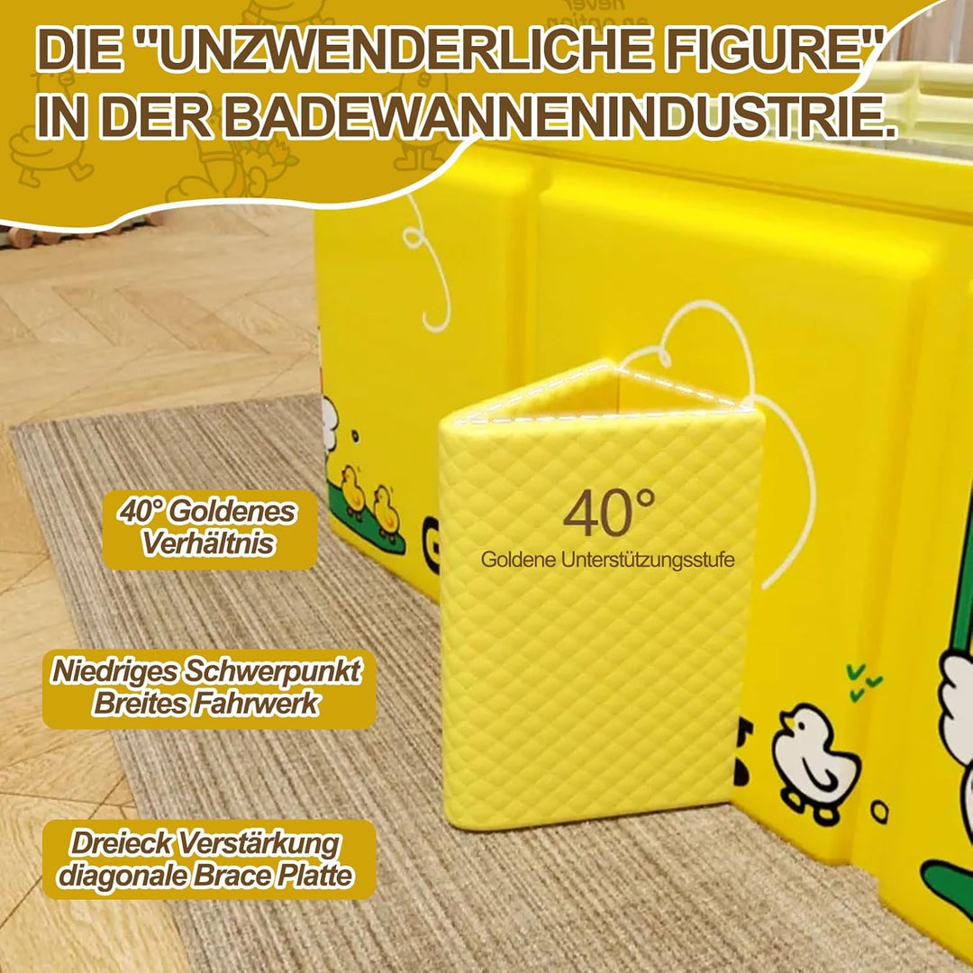 Faltbare Badewanne für Kinder - Tragbare Badewanne Grosse Kleinkindbadewanne mit Ablassventil Tragba