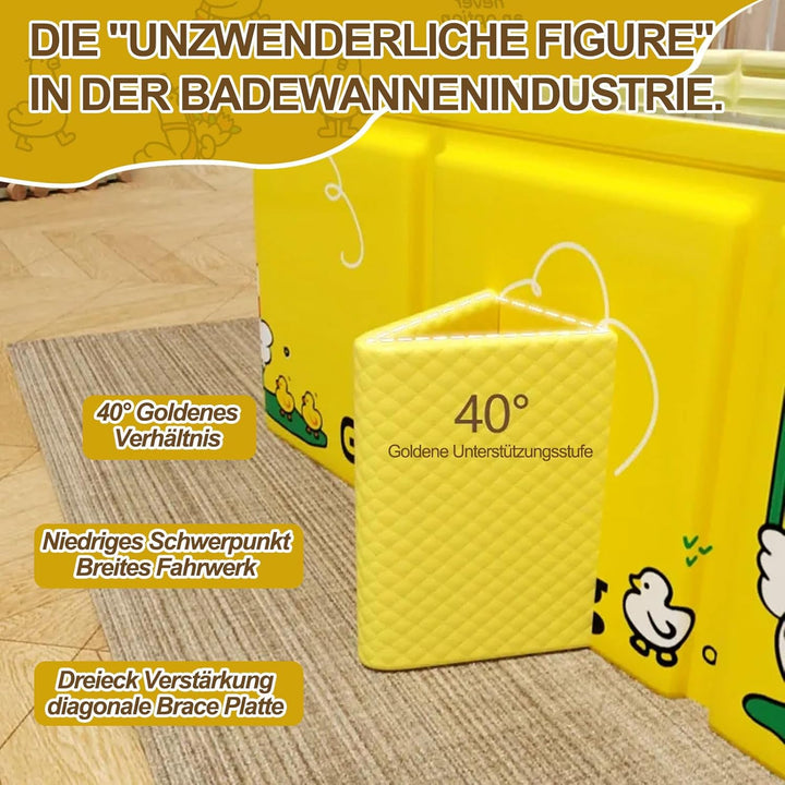Faltbare Badewanne für Kinder - Tragbare Badewanne Grosse Kleinkindbadewanne mit Ablassventil Tragba
