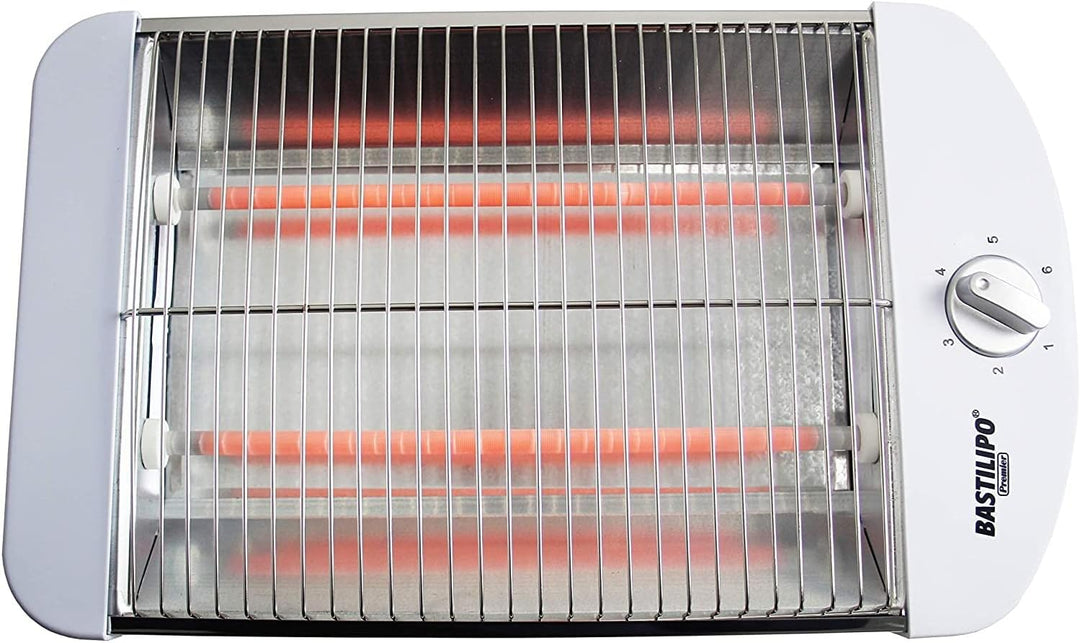Bastilipo - Flachtoaster, 600W, 2 Heizelemente, mechanischer Timer, weiss, TPB-600