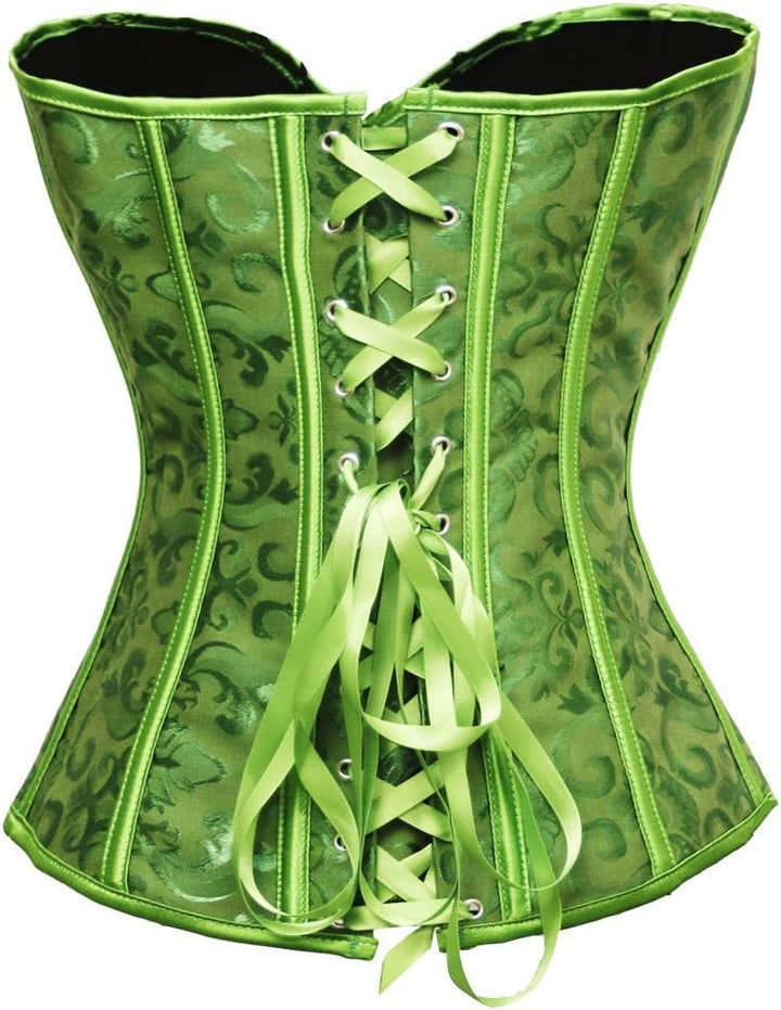 Bslingerie® Damen Brocade Bustier Korsagen S Grüner Brokat, S Gr&#xFC;ner Brokat