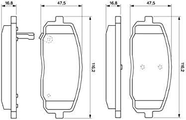 Bosch BP974 Bremsbeläge - Vorderachse - ECE-R90 Zertifizierung - vier Bremsbeläge pro Set