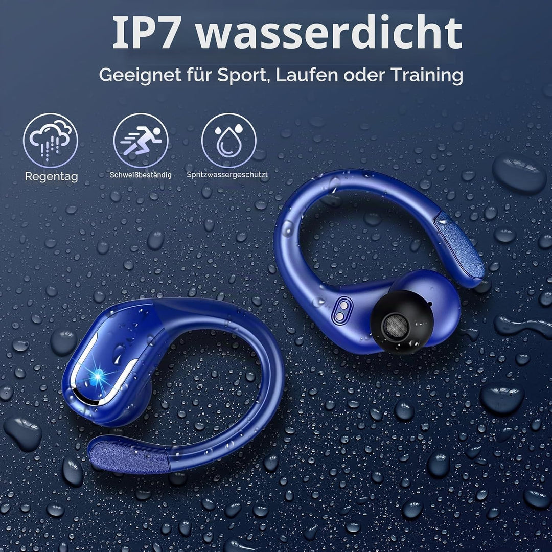 Bluetooth Kopfhörer Sport, In Ear Kopfhörer Bluetooth 5.4 mit 3D Bass HiFi-Stereo, 75Std 4 ENC Noise