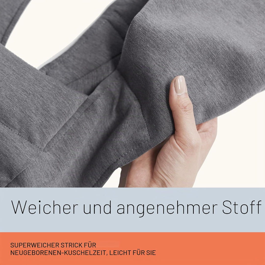 Ergobaby Embrace Babytrage für Neugeborene 3,2-11,3 kg, Oxford Blue blau, oxfordblau Ponte Knit, bla