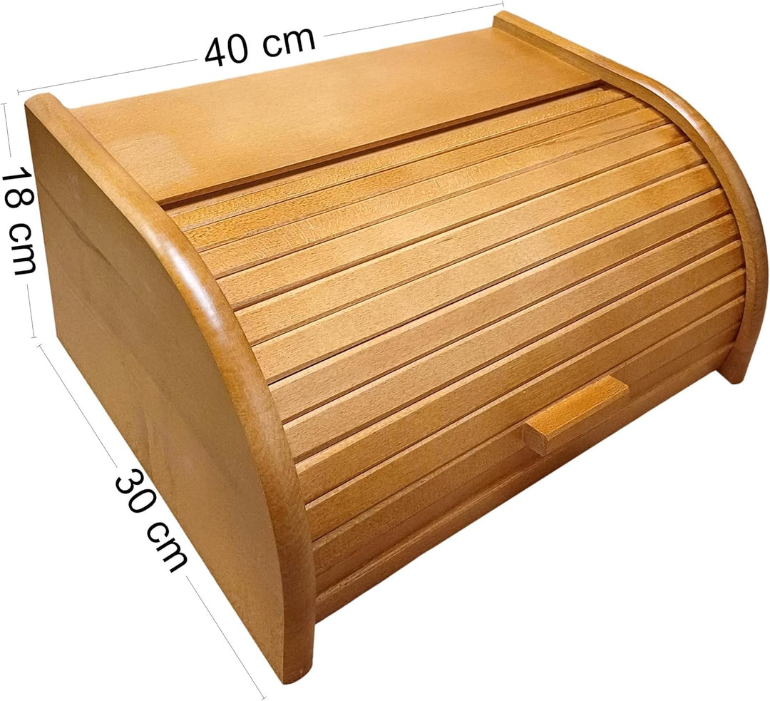 Brot-Box aus Holz, aufrollbar oder herunterklappbar, verschiedene Versionen erhältlich, holz, braun,
