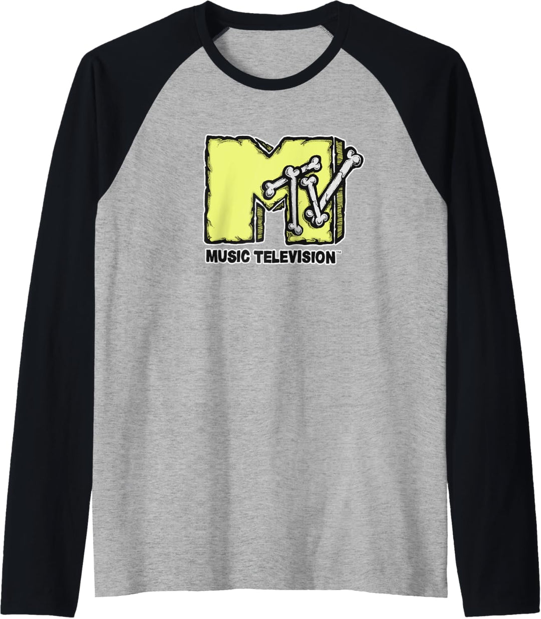 MTV Logo Yellow Bones Style Raglan