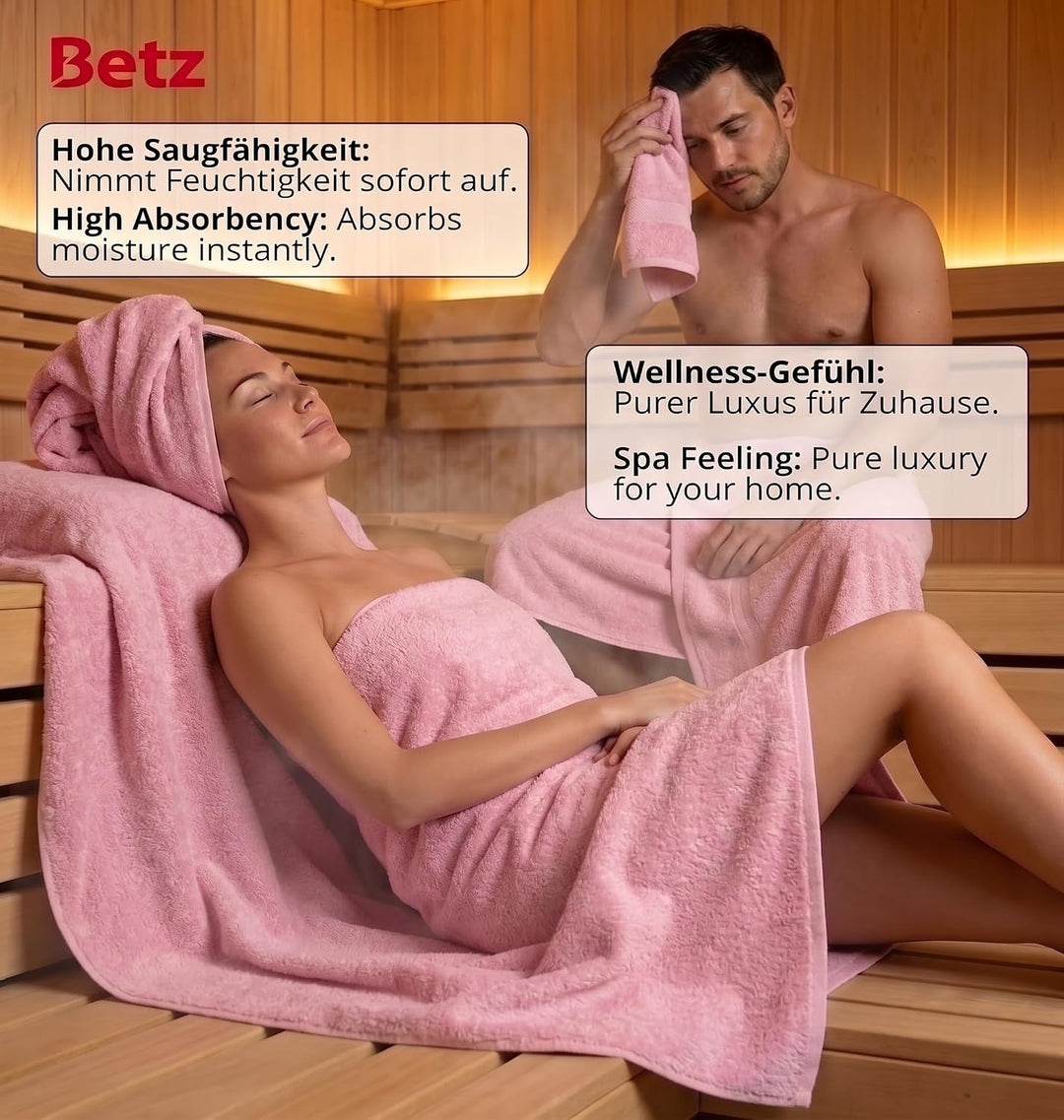 Betz 12 TLG. Handtuch Set Berlin 100% Baumwolle 2 Liegetücher 4 Handtücher 2 Gästetücher 2 Seiflappe
