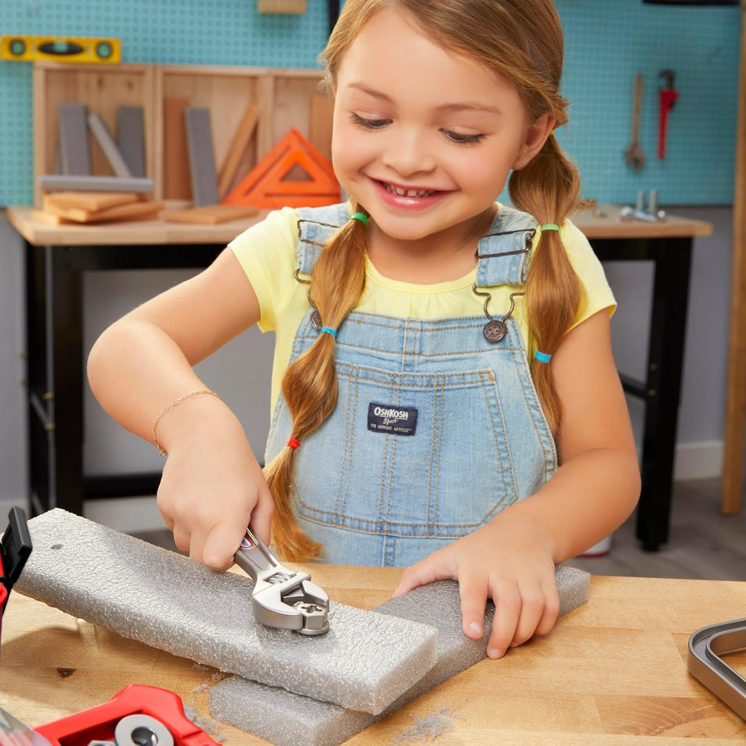 Little tikes Creative Construction Tool Box Set -Enthält 9 Zubehörteile, Rollenspiel-Bauset, Geeigne