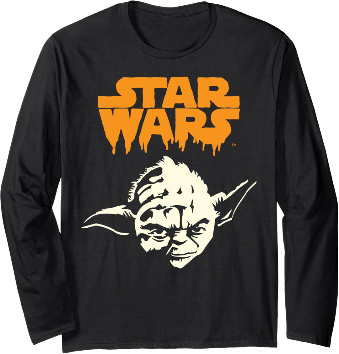 Star Wars Yoda Spooky Portrait Langarmshirt