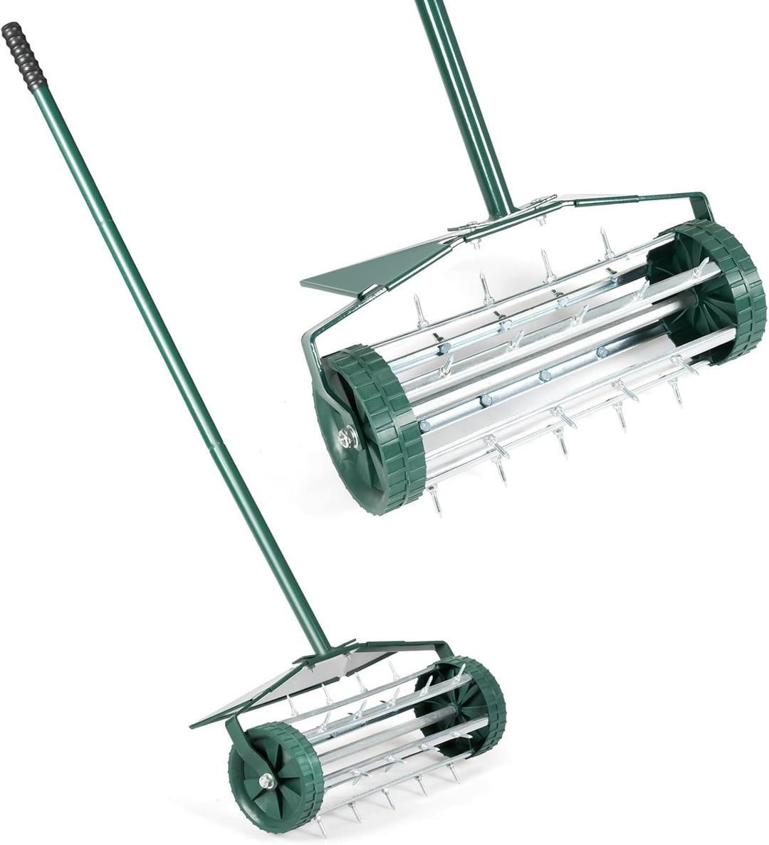 RELAX4LIFE Rasenbelüfter, Rasenlüfter aus Metall, Manueller Handvertikutierer Aerifizierer mit Spike