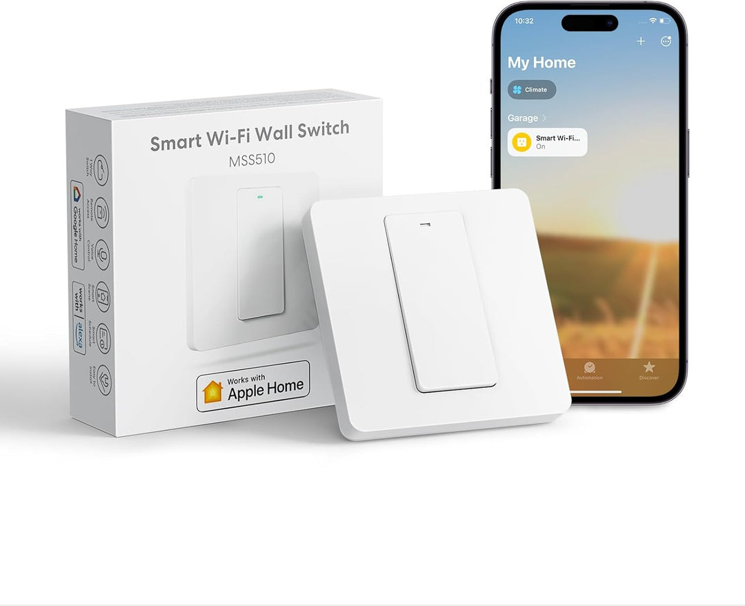 Meross Smart Schalter | Nullleiter Erforderlich | WLAN Wandschalter mit Fernsteuerung & Sprachsteuer