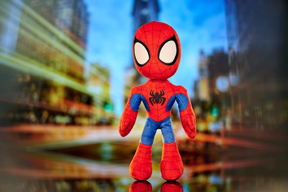 Simba 6315875810X12 - Disney Marvel Spidey, 25cm Plüschfigur mit Glow in The dark Augen &amp; 6315875812