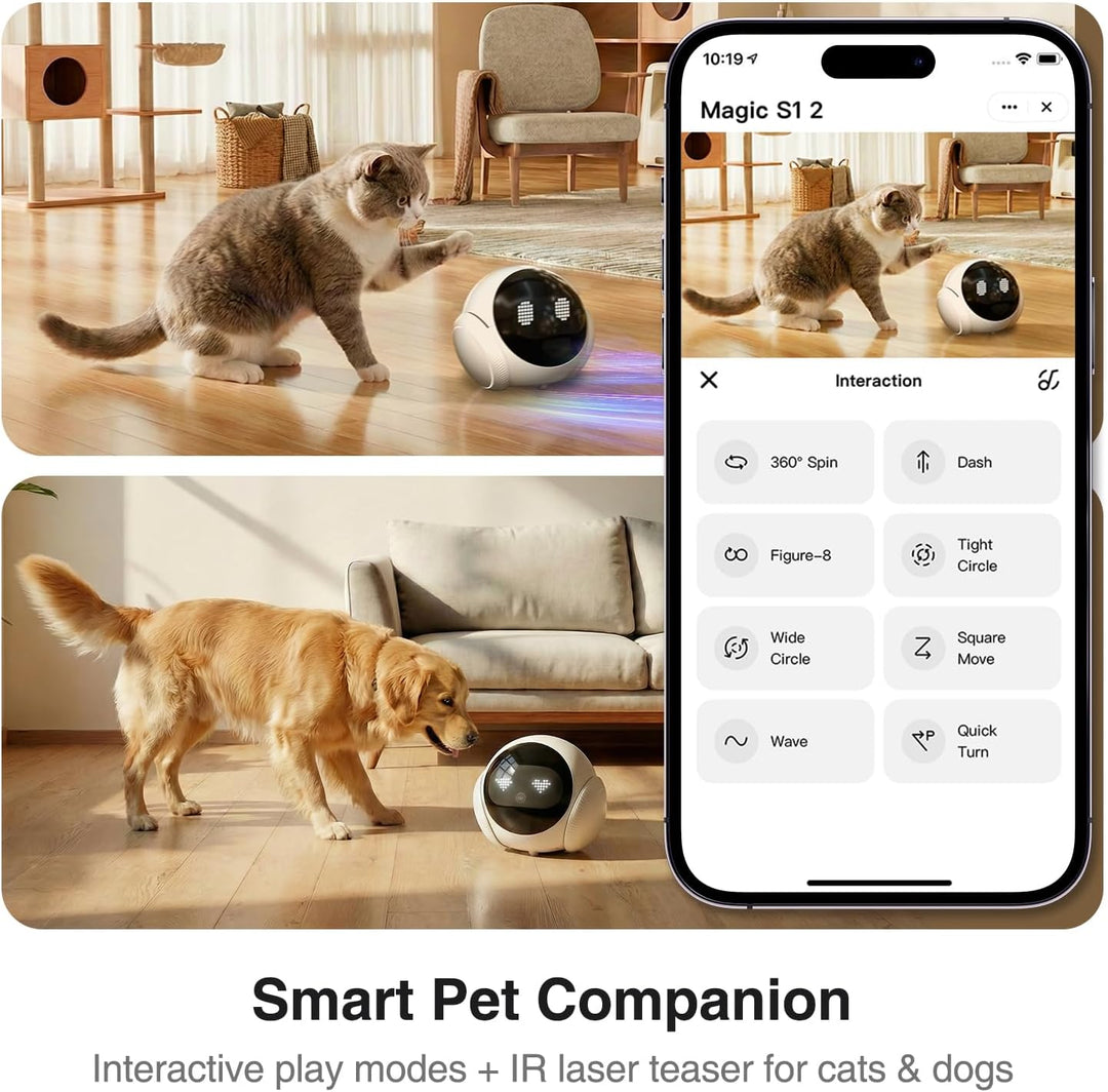 Smart Mobile Haustier Kamera Roboter für Zuhause Indoor Bewegliche 1080P Überwachung Hund und Katzen