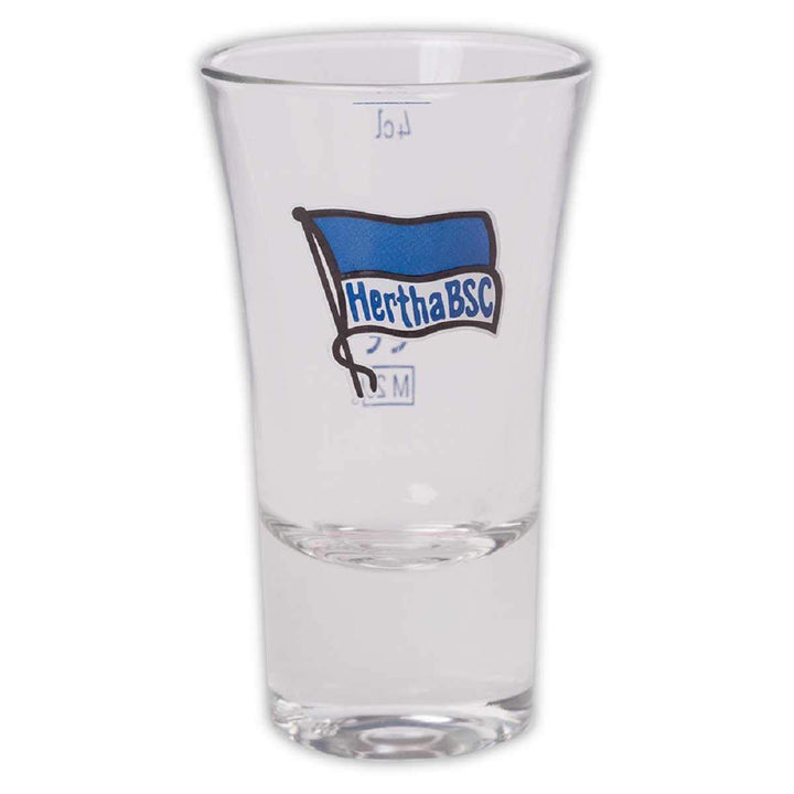Hertha BSC Berlin Schnapsglas - Logo 2er-Set - Glas - Plus Lesezeichen Wir lieben Fussball