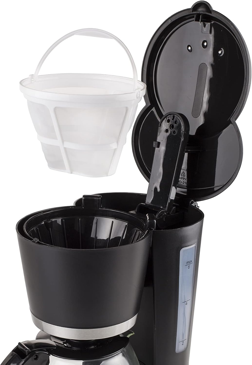 Tristar CM-1236 Kaffeeautomat – Fassungsvermögen: 1,2 l – Warmhaltefunktion, Schwarz 12 Tassen Glask