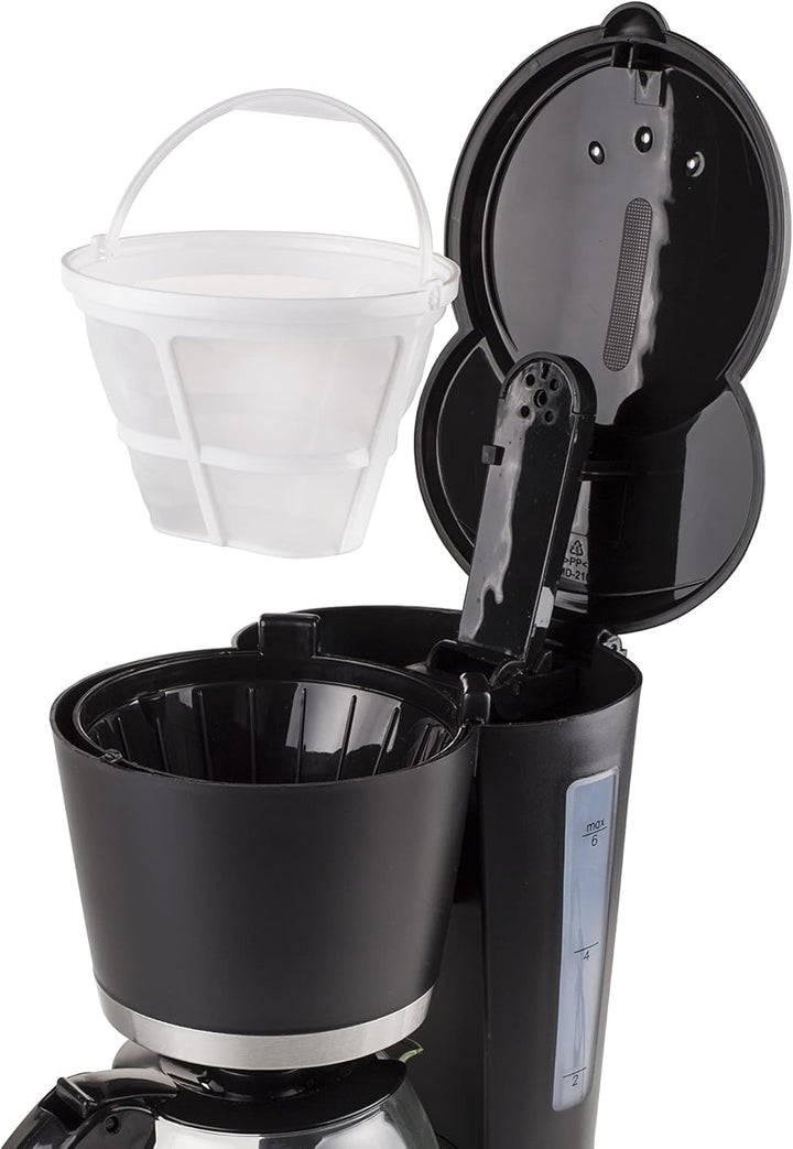 Tristar CM-1236 Kaffeeautomat – Fassungsvermögen: 1,2 l – Warmhaltefunktion, Schwarz 12 Tassen Glask