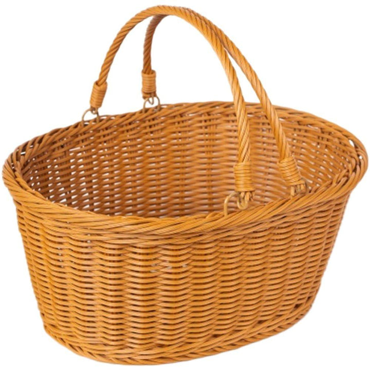 Picknickkorb Griff, Rattan-aufbewahrungskorb, Einkaufskorb, Gewebt, Leerer Picknick-aufbewahrungskor