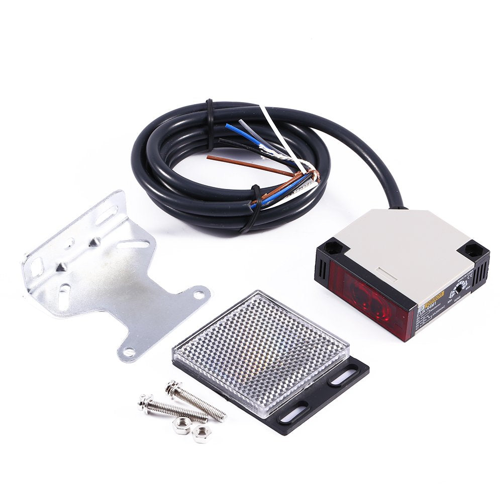 Keenso Photoelektrischer Schalter, E3JK-R4M1 Reflexions-Lichtschranke AC 90-250V 3A Lichtschranke Sp