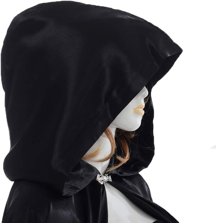 GRACEART Damen Cape Umhang Mit Kapuze Mittelalter Mantel Lang Halloween kostüm Für Hochzeit Braut Ab
