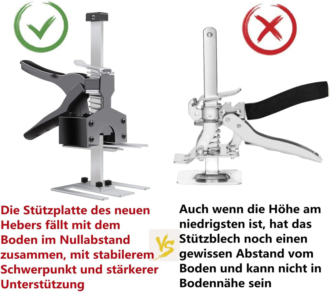 MaxAwe 2 Stk Fliesenheber Arm Handheld Jack Tool, 170kg / 375lb Arbeitssparender Arm Hebewerkzeug, 2