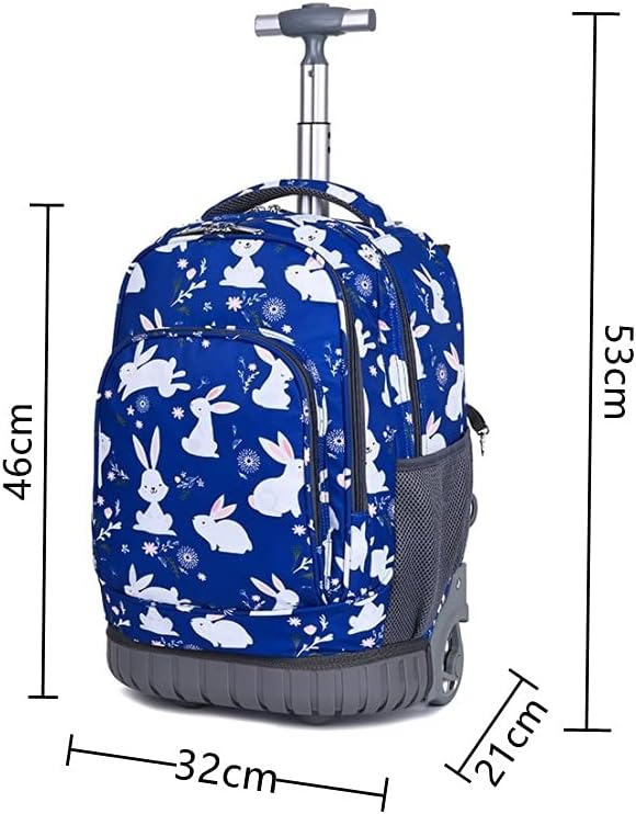 CONPHERON Trolley Rucksack mit Rollen Rolling Schultasche für Mädchen Jungen Schüler Kindergepäck Re