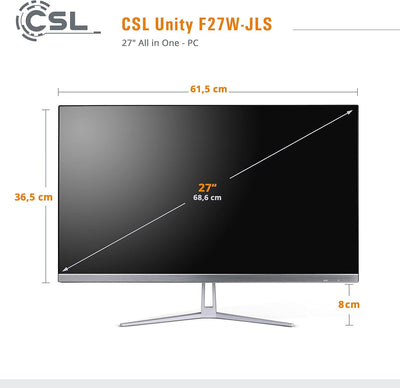 All-in-One-PC CSL Unity F27W-JLS, 68,58 cm (27 Zoll, 1920x1080 Full HD) - Leistungsstarker AIO (Inte