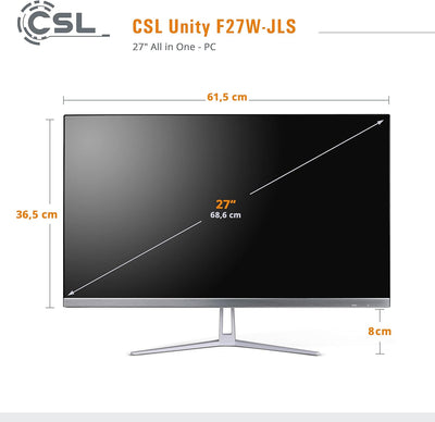 All-in-One-PC CSL Unity F27W-JLS, 68,58 cm (27 Zoll, 1920x1080 Full HD) - Leistungsstarker AIO (Inte