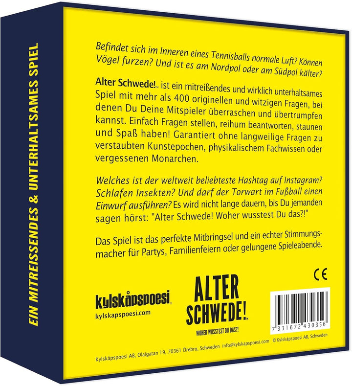 Kylskapspoesi KYL43035 Alter Schwede! - Woher wusstest du das!?, Blau und Weiss