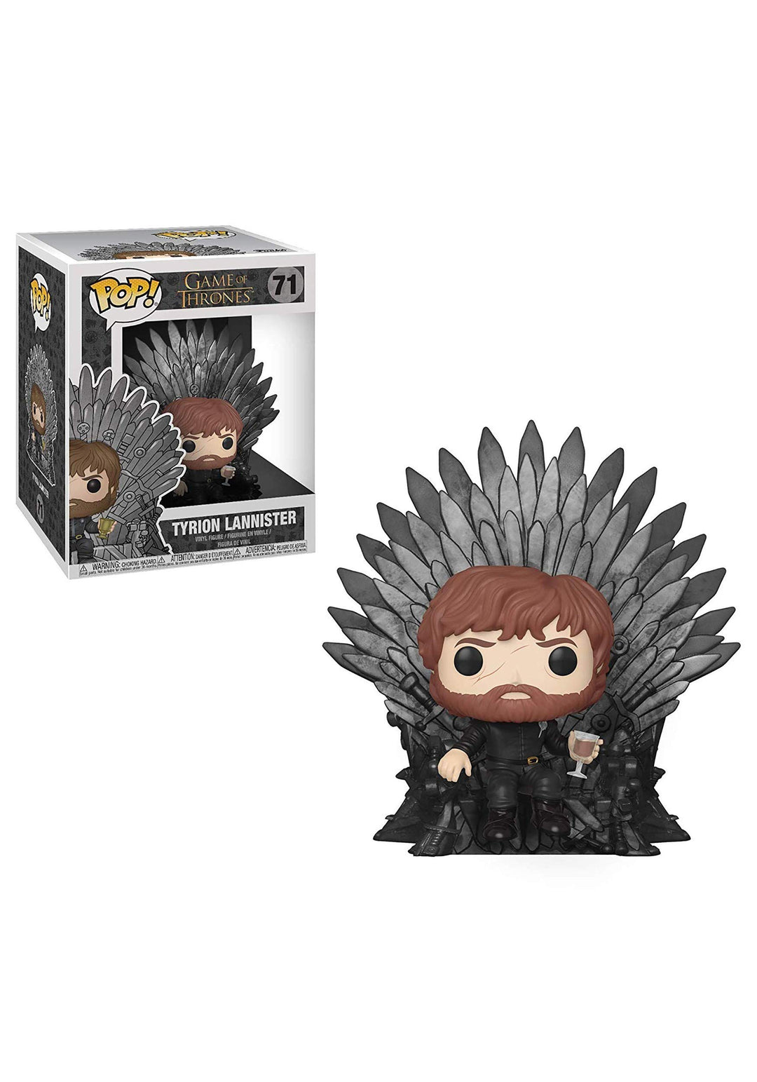 Funko Pop! Deluxe: Game 0: Tyrion Lannister Sitting On Iron Throne Collectible Figure - Game of Thro
