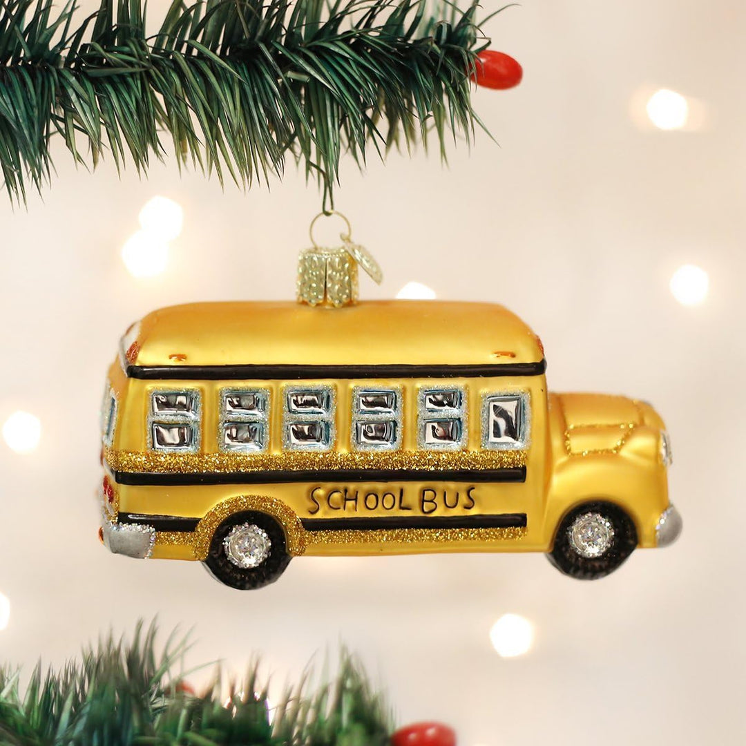 Old World Weihnachten Schule Bus Glas geblasen Ornament Schulbus, Schulbus
