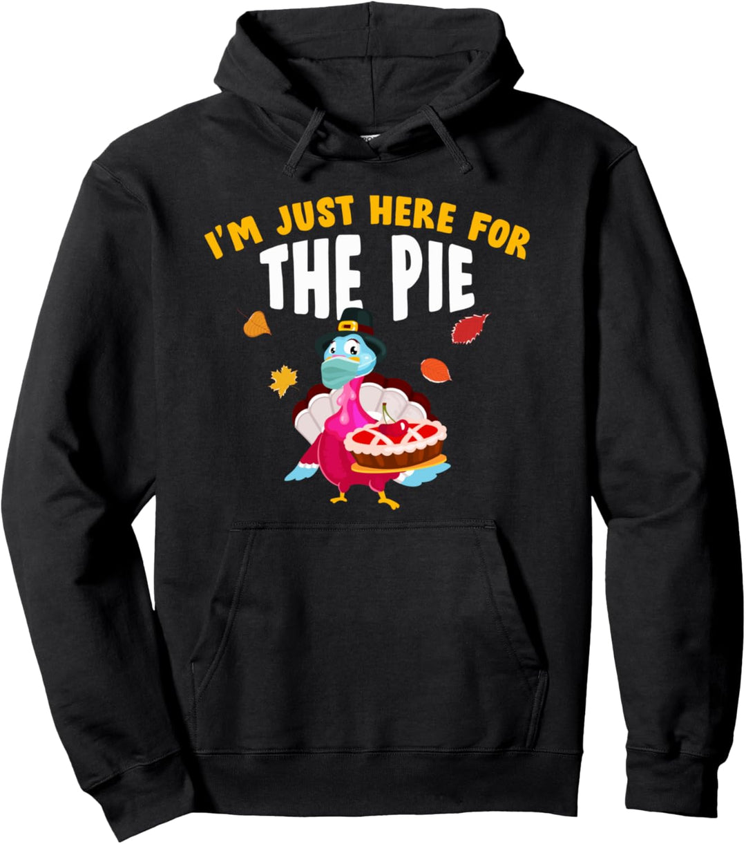 Hier für Pie Turkey Face Mask Thanksgiving Pullover Hoodie