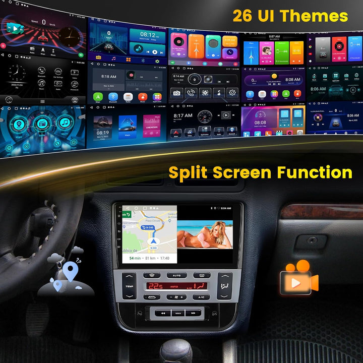 Hikity 2G+64G Autoradio Android 15 für BMW 1 Series E81 E82 E87 E88 2008-2012 mit 9-Zoll-Touchscreen