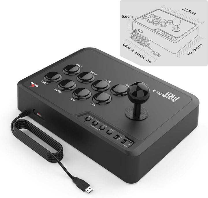 MAYFLASH ARCADE STICK F101 für Nintendo Switch/PC/PS3/Android/Neogeo mini/SEGA MEGA Drive mini/SEGA