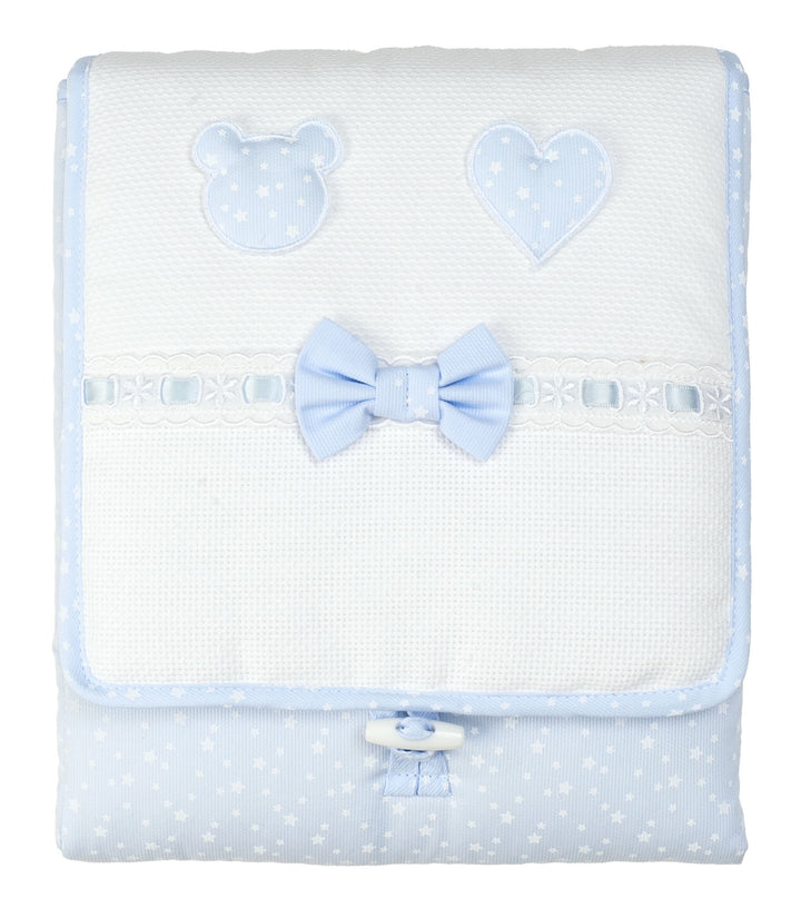 Filet - Wickeltasche, weich, aus 100% Baumwolle, hergestellt in Italien, für Babys/Kleinkinder – Wei