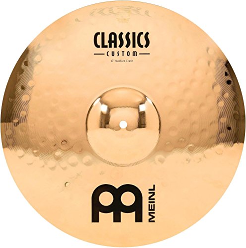 Meinl Cymbals Classics Custom Brilliant Crash Medium 17 Zoll (Video) Schlagzeug Becken – Paar – (43,