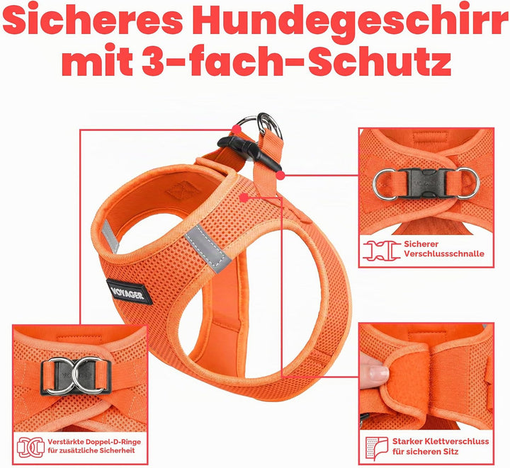 Voyager Step-In Air Hundegeschirr by Best Pet Supplies - All Weather Mesh Step in Vest Harness für k