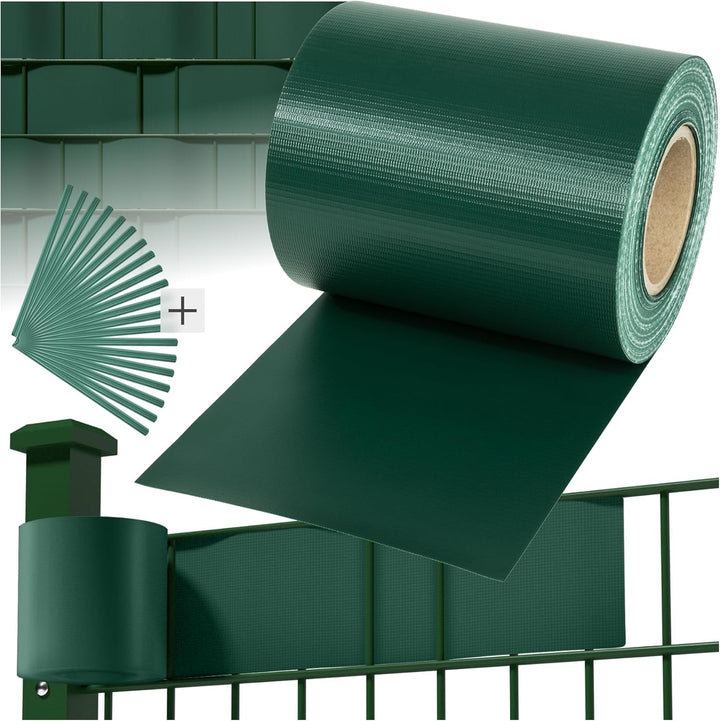 TecTake PVC Sichtschutzfolie Sichtschutzstreifen inkl. Befestigungsclips 450g/m² - Diverse Modelle -