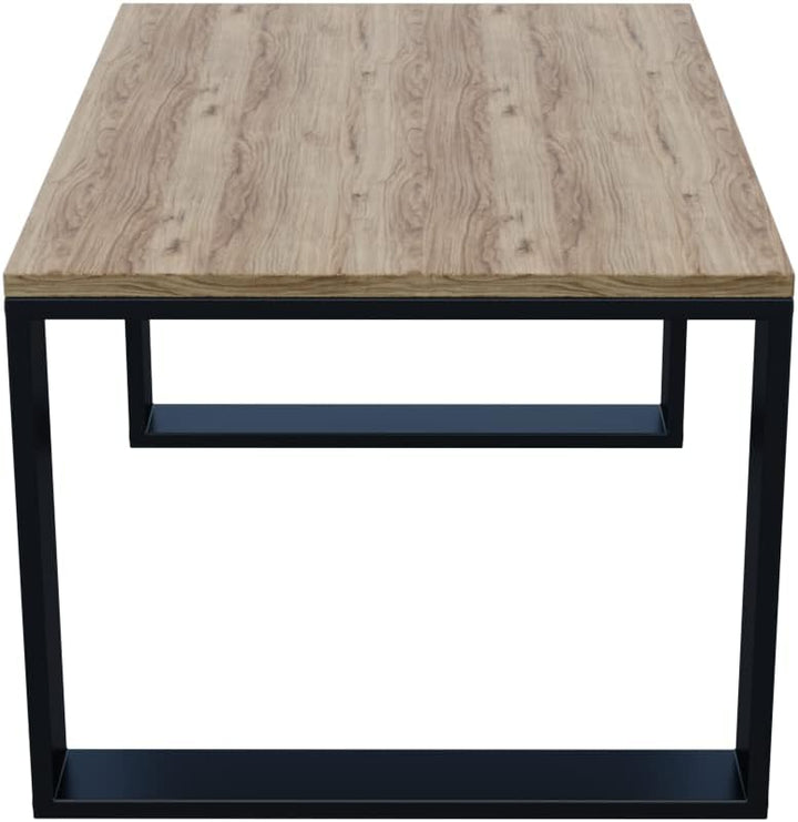 AKKE Couchtisch Wohnzimmertisch Beistelltisch Tisch Für Wohnzimmer Ancient Oak 65 x 65 x 55 L:65cm x