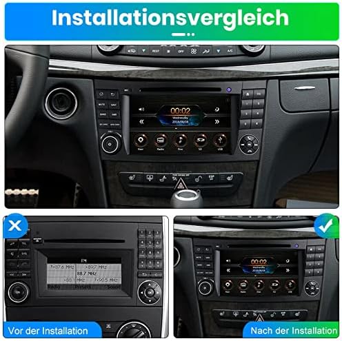 GABITECH Android 11 Autoradio Stereo GPS für Mercedes-Benz E-Klasse W211 2002-2009 Mercedes-Benz G-K