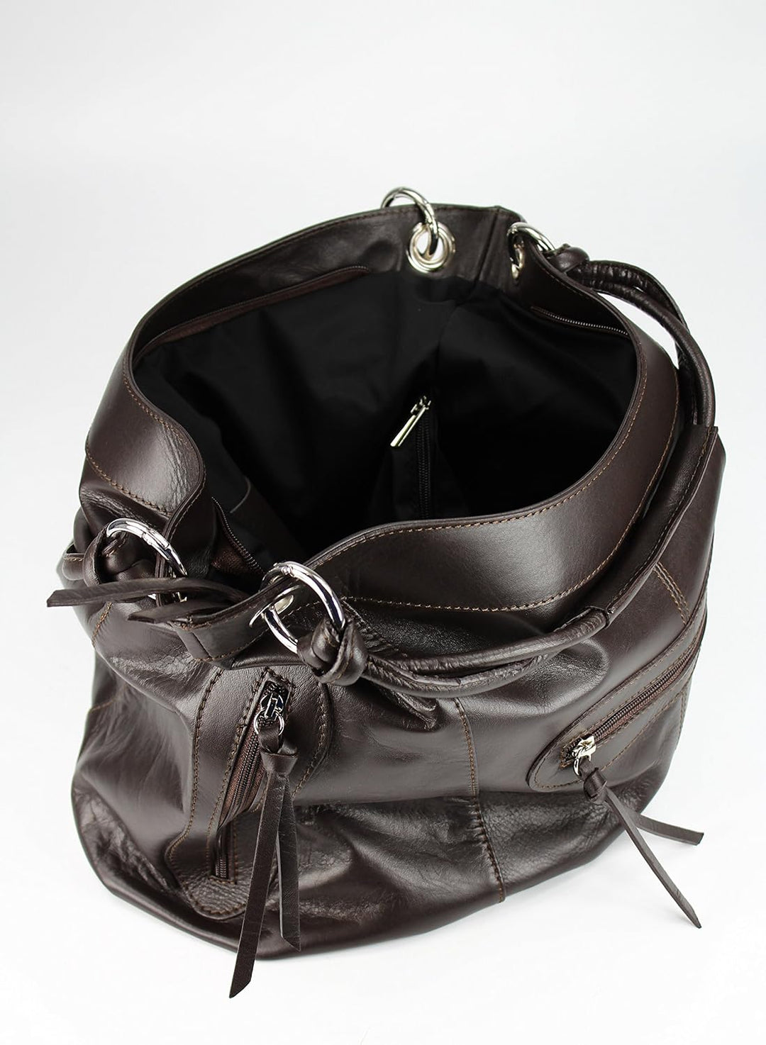 Belli ital. Nappa Leder Shopper Handtasche Damentasche Ledertasche - Farbauswahl - 35x31(mittig) x17