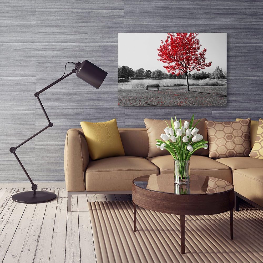 Feeby Frames, Leinwandbild, Bilder, Wand Bild, Wandbilder, Kunstdruck 50x70cm, PARK, GASSE, EINFARBI