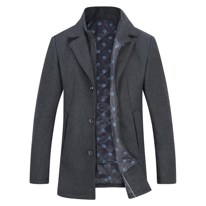 YOUTHUP Herren Mantel mit Steppweste Winter Wollmantel Wolle Freizeit Dicker Übergangsmantel Outdoor