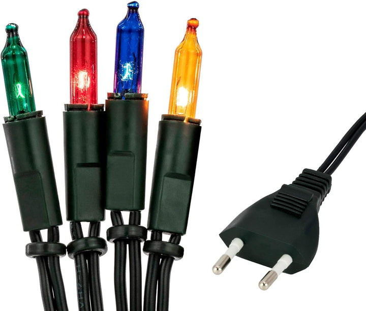 hellum Lichterkette innen mit 50 LED, mini Lichterkette bunte Lichter beleuchtete 7,35m, Lichterkett