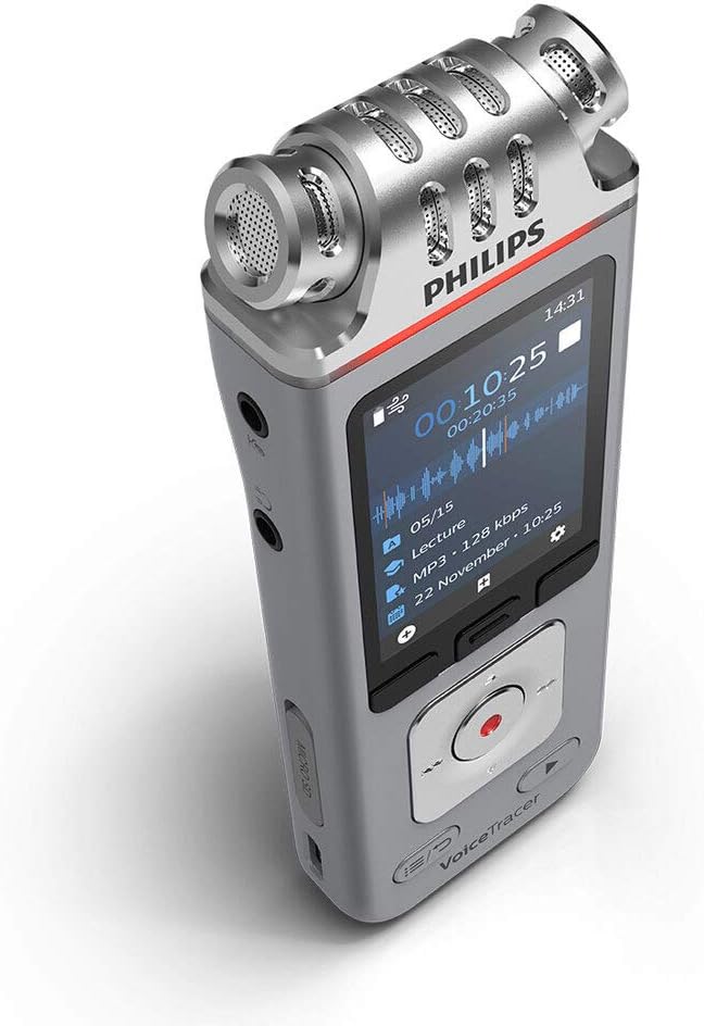 Philips VoiceTracer Audiorecorder DVT4110 digitales Diktiergerät Aufnahmegerät für Vorträge und Inte