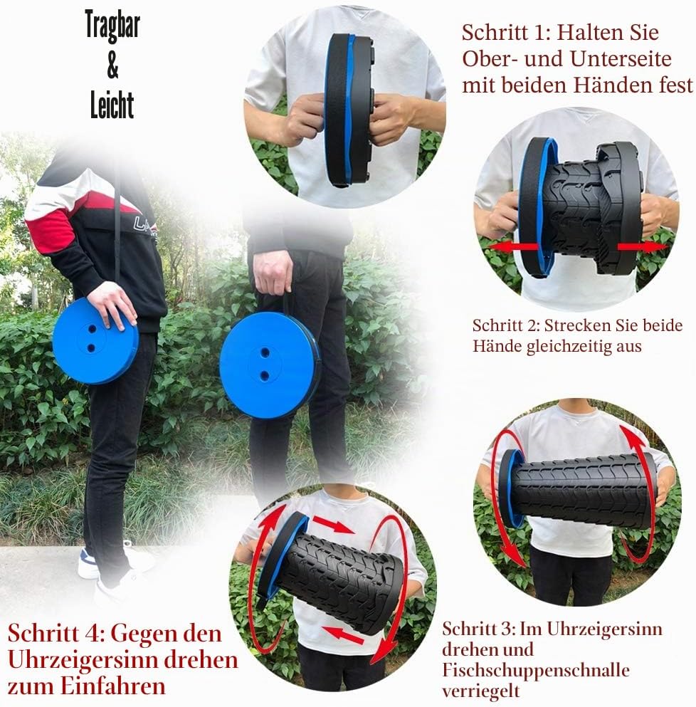 FIEMACH Tragbarer Klapphocker, Zweiten Generation Mini Teleskophocker Leichte Campinghocker für Outd