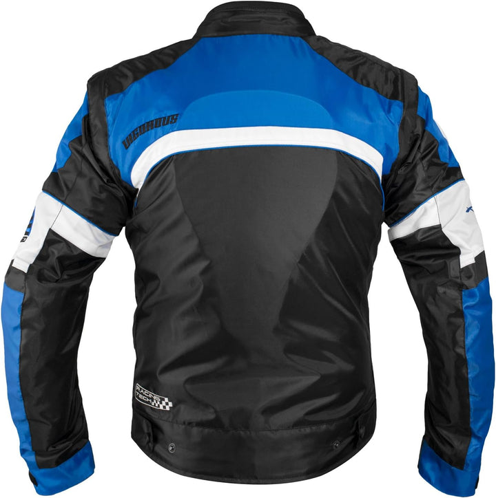 A-pro Motorradjacke für Damen, Nylon, Oxford, Thermoweste, reflektierend L Blau, L Blau