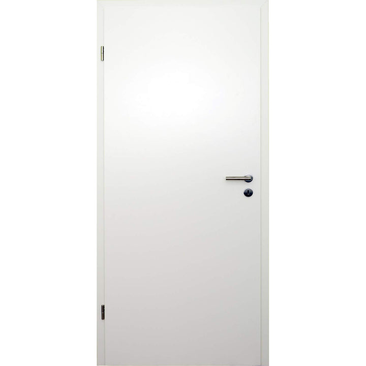 HORI® Zimmertür Komplettset mit Zarge und Türdrücker I Innentür CPL Weiss I Höhe 198,5 cm I Anschlag