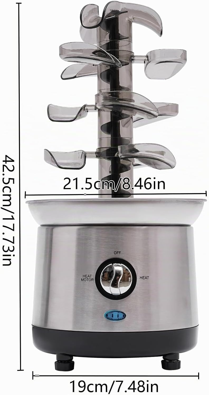 Schokoladenbrunnen, 4 Ebenen, Schokoladen-Brunnen für Chocolicious, Elektrisch Schokoladenfontäne Bl