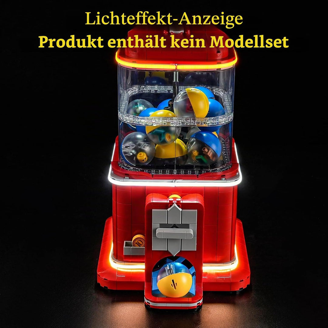 GEAMENT LED Licht-Set Kompatibel mit Lego Kaugummiautomat mit Minifiguren (Minifigure Vending Machin