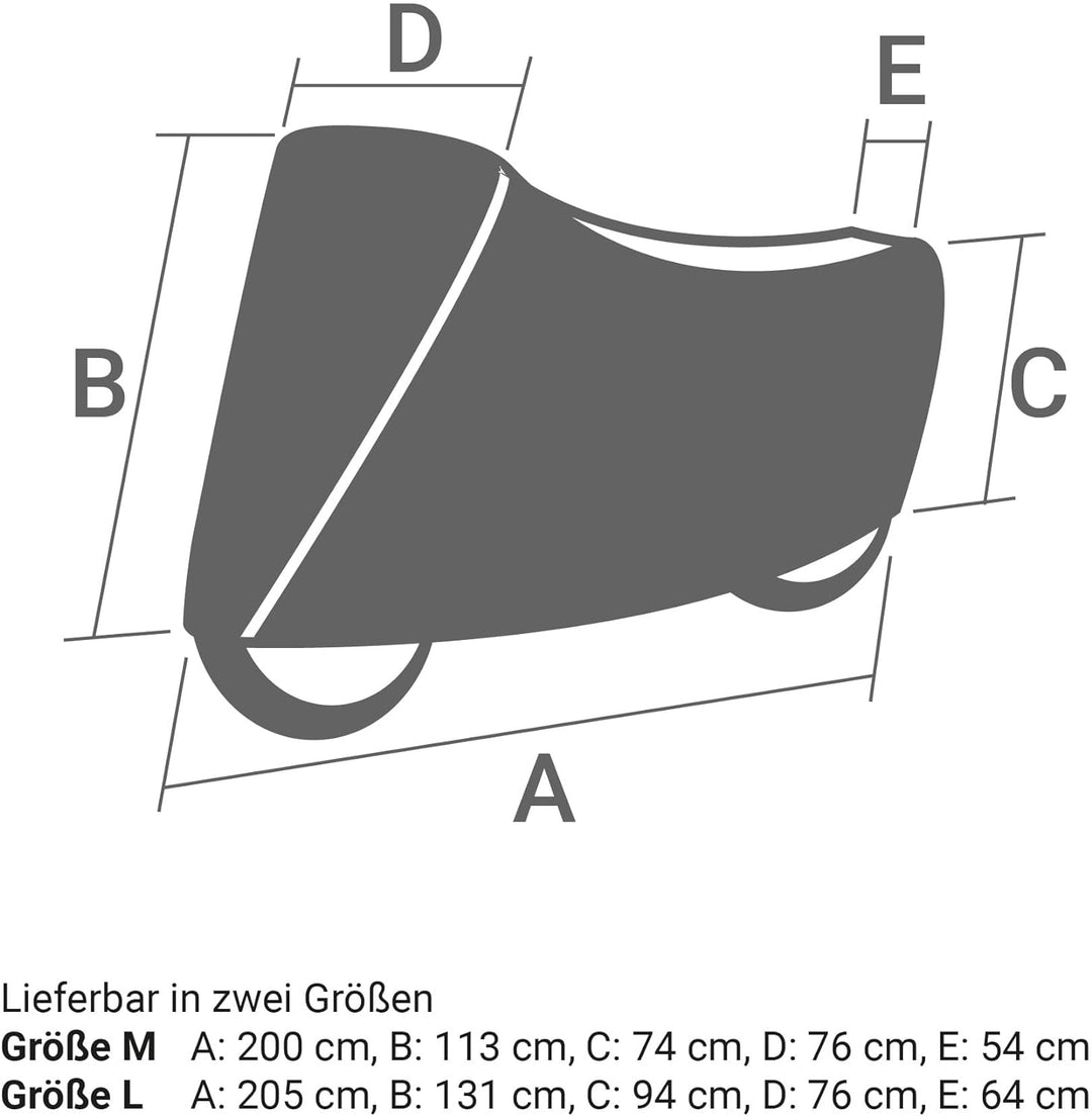 Louis Motorrad Abdeckhaube Brutus, Wasserabweisende Motorrad Abdeckplane Outdoor, UV-stabilisierte M